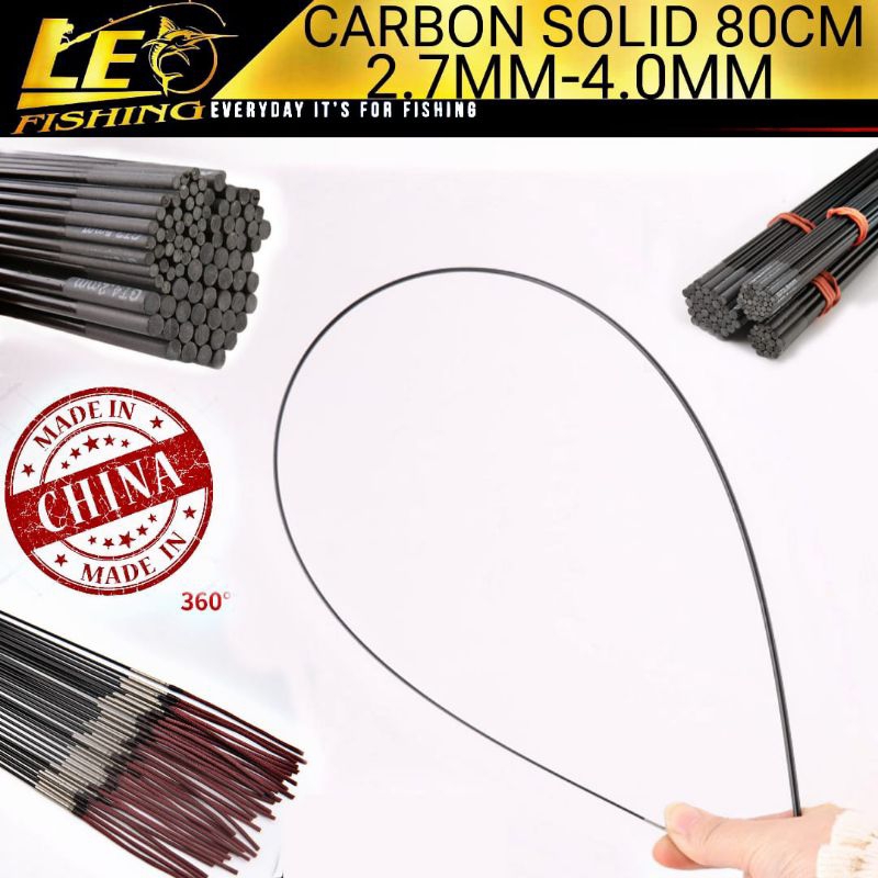 CARBON SOLID IMPOR 80CM 2.7mm 2.8mm 2.9mm 3.0mm 3.1mm 3.2mm 3.3mm 3.4mm 3.5mm 3.7mm 3.8mm 3.9mm 4.0m