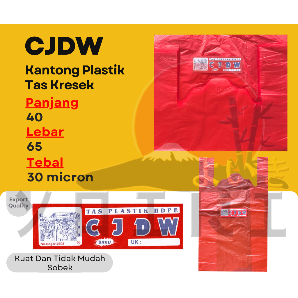 Plastik Kresek HD cap CJDW (Berkualitas, Murah, Serbaguna, Kuat, Polos, Ekonomis, Tahan Sobek, Prakt