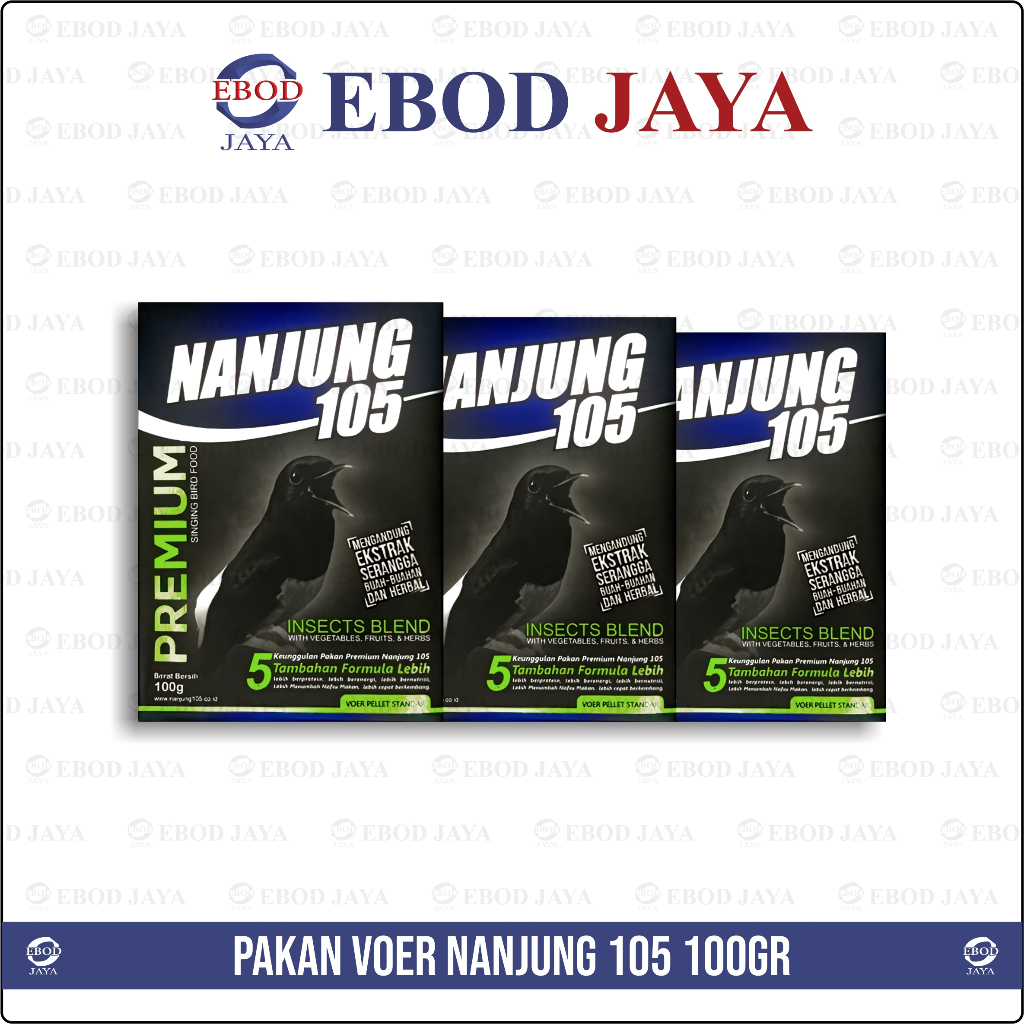 EBOD JAYA PAKAN VOER PREMIUM NANJUNG 105 100GR