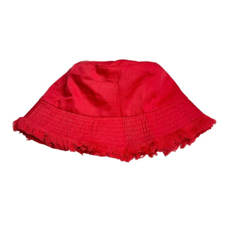 Topi 17 Agustus New Arrival Kekinan / Topi Bucket Ripped Rawis Merah Putih