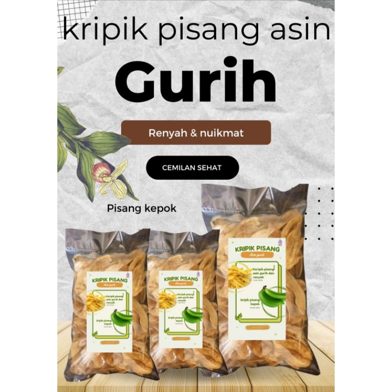 

Keripik pisang asin gurih dan renyah kemasan 250g