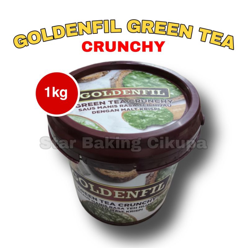 

GOLDENFIL GREEN TEA CRUNCHY 1Kg Selai Matcha Green Tea