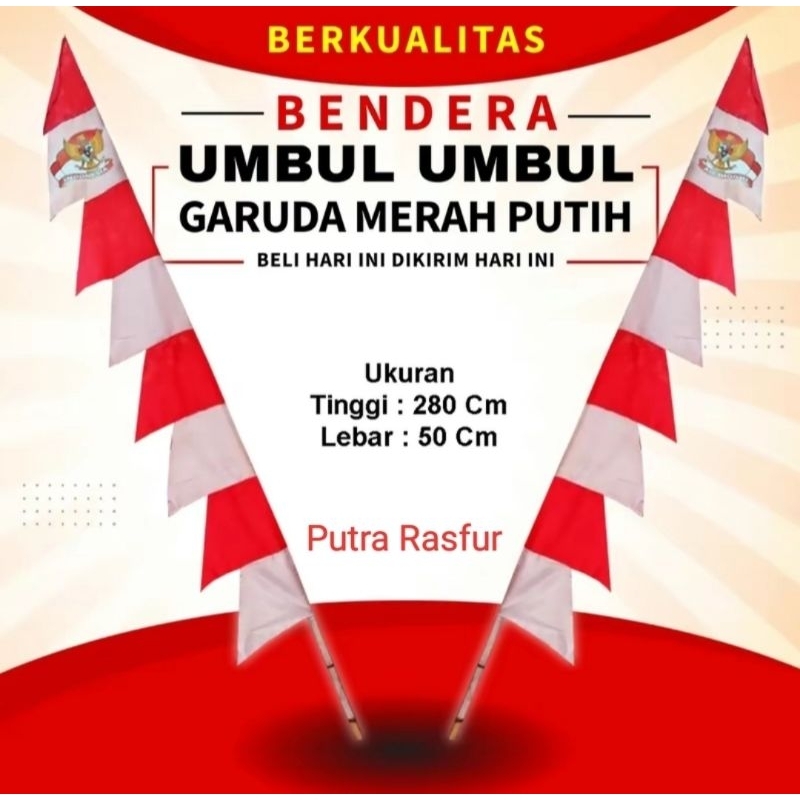 bendera umbul umbul merah putih / bendera umbul umbul garuda
