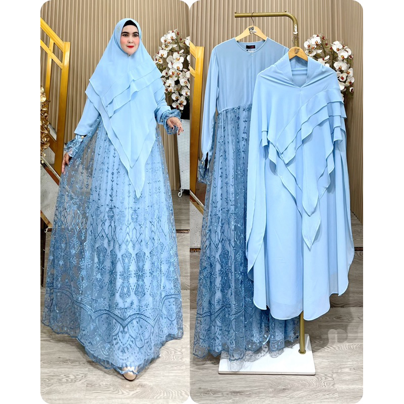 GEULIS SERIES//Gamis polos//Stelan syari premium//Gamis ori brand Syafeera syari