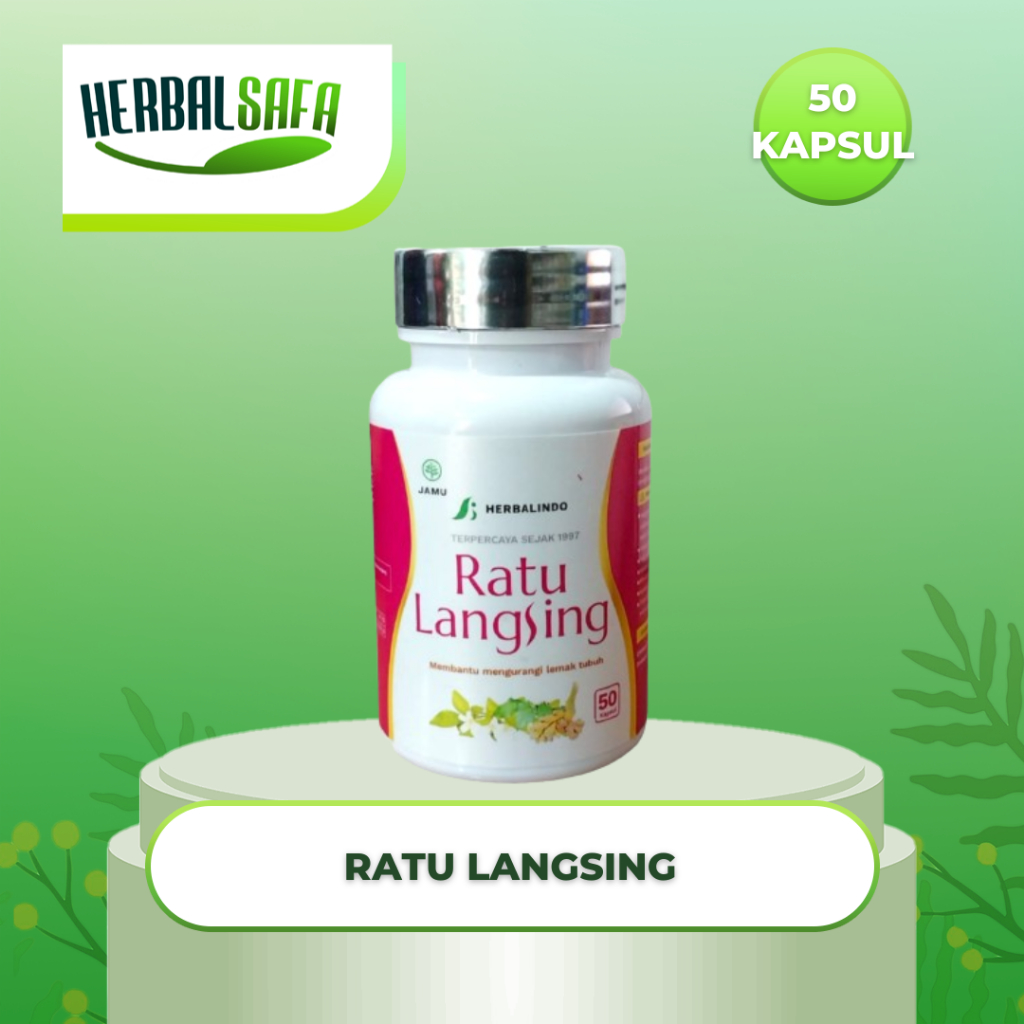 Ratu Langsing Pelangsing Alami | Herbal Alami Pelangsing BPOM | 60 Kapsul