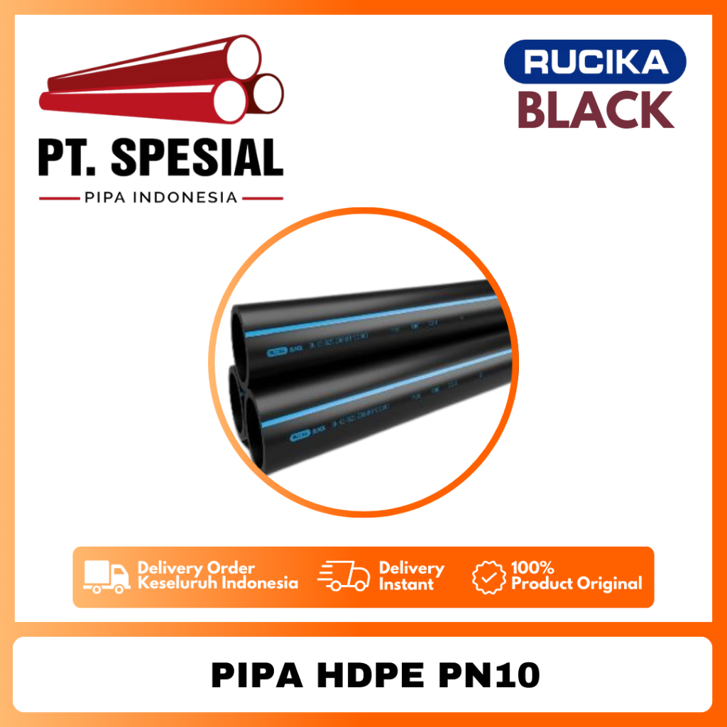 Pipa HDPE PN10 Rucika 50 Meter - Per Roll - 10