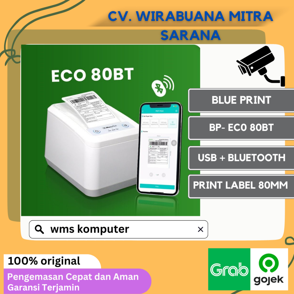 

Printer Label BLUEPRINT ECO80BT 80mm Usb + Bluetooth