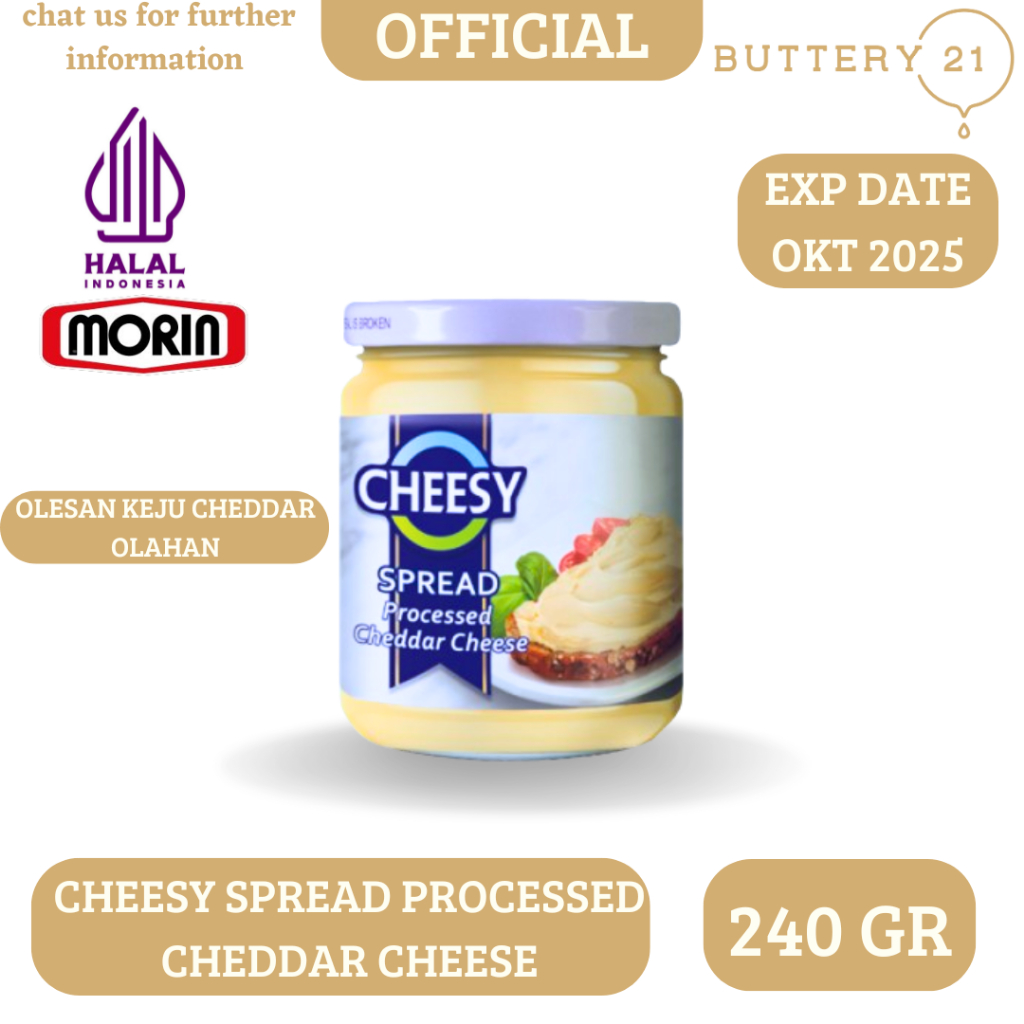 

CHEESY SPREAD PROCESSED CHEDDAR CHEESE 240 GR/OLESAN KEJU CHEDDAR OLAHAN/KEJU OLES