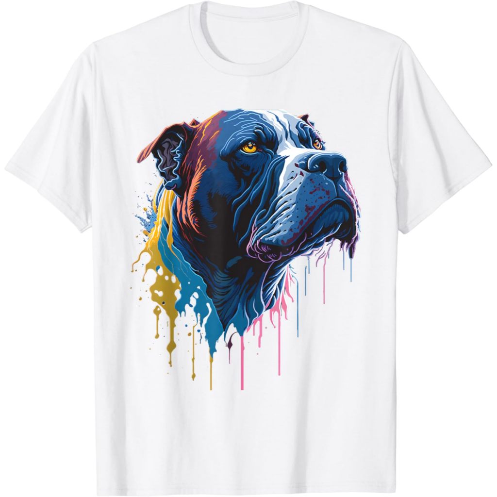 Baju Kaos Dewasa Colorful Boxer Dog - Animal Whisperer Dog Lover Puppy T-Shirt Pakaian Fashion Atasa