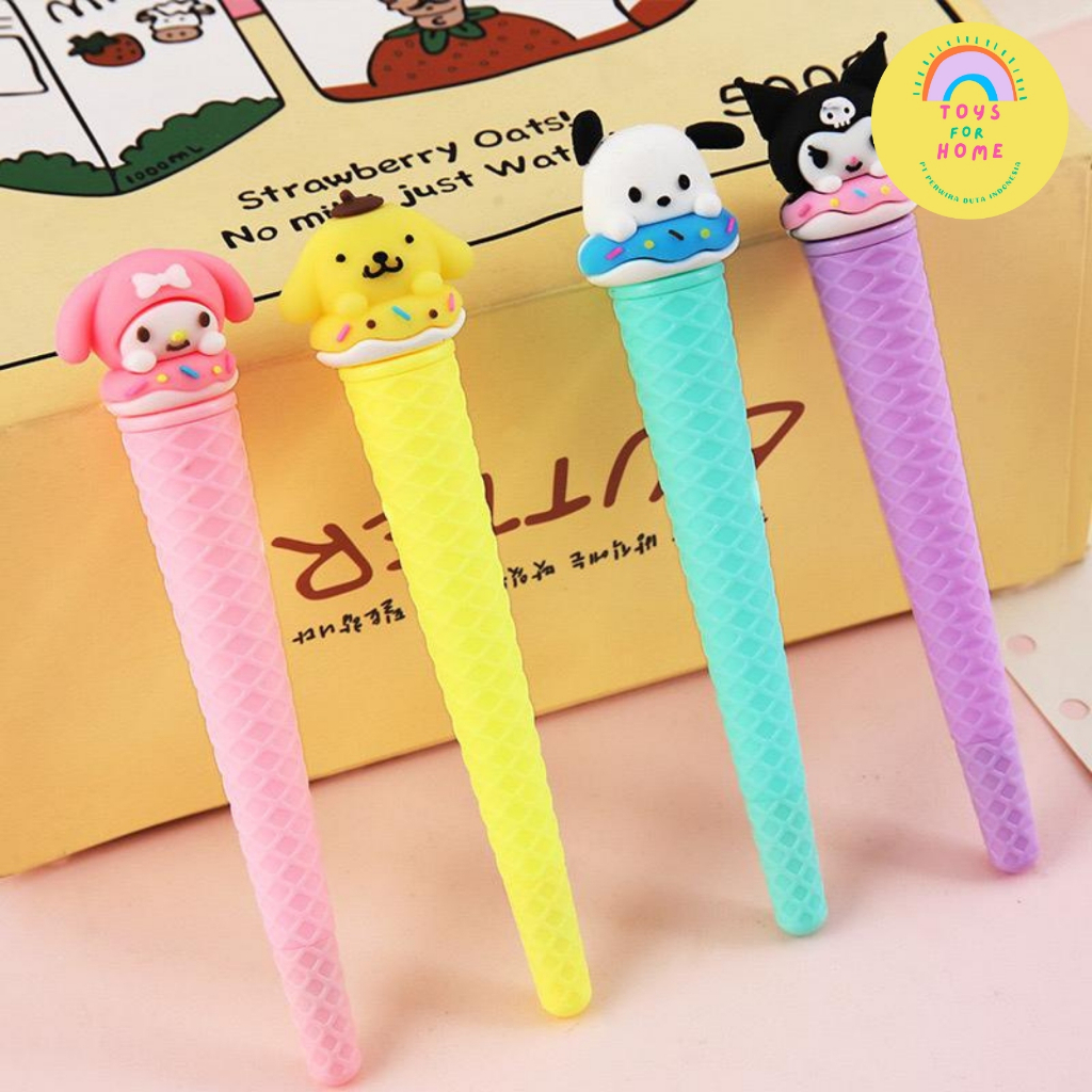 

Pulpen Ice Cream Motif Sanrio / Pen Ice Cream Cute Character TOYSFROHOME
