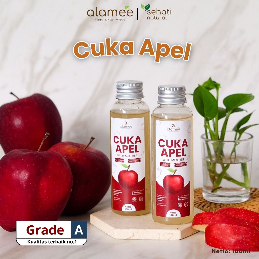 

Cuka Apel Original With Mother Organik Minuman Detok Vinega Sari BuahNon MSG Apple Cider Vinegar