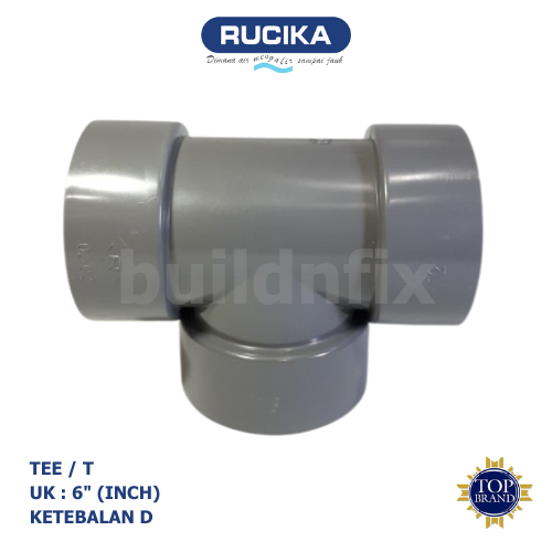 RUCIKA TEE / T PVC 6" (INCH) D (TIPIS)