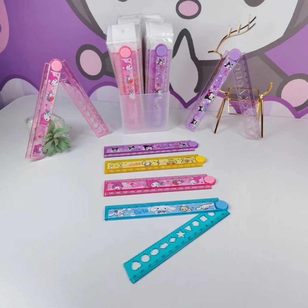 

Penggaris lipat sanrio panjang 15 sampai dengan 30 cm karakter Sanrio Kuromi Melody Chinamorol