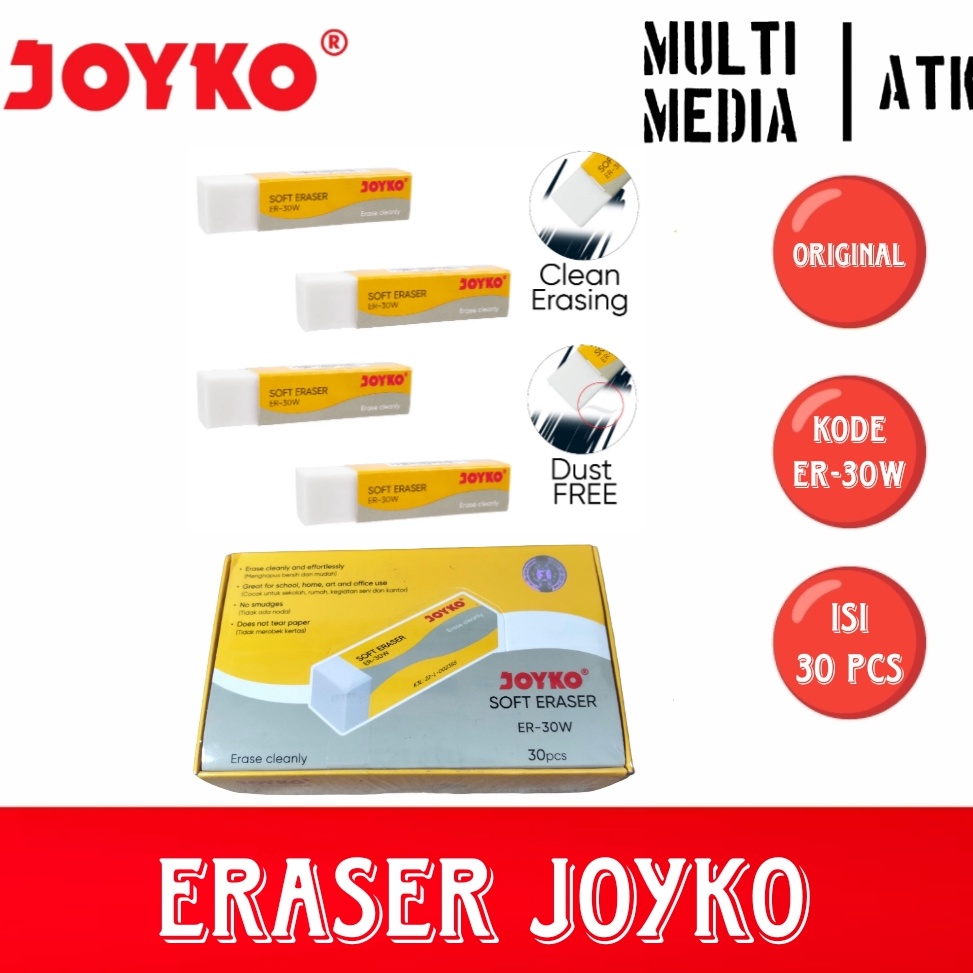 

STIP ERASER PENGHAPUS JOYKO ER3W ISI 3 PCS KODE D5H6