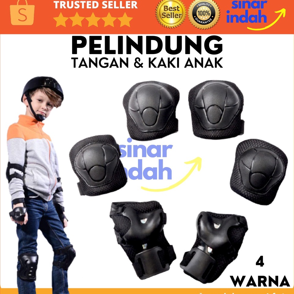 KODE R43Y Dekker Anak Decker Deker Sepeda Skate Skuter Pelindung Tangan Kaki MEDAN