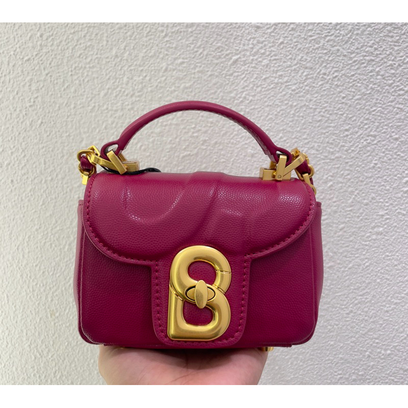 alma leather micro bag - magenta