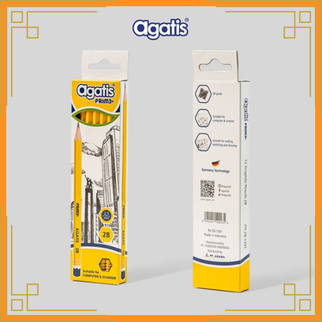 

AGATIS Pensil 2B prime kuning (12 pcs)