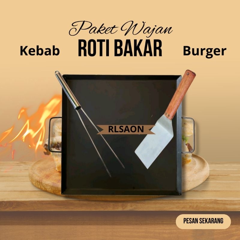 Wajan Roti Bakar + GARPU & SPATULA ROTI BAKAR
