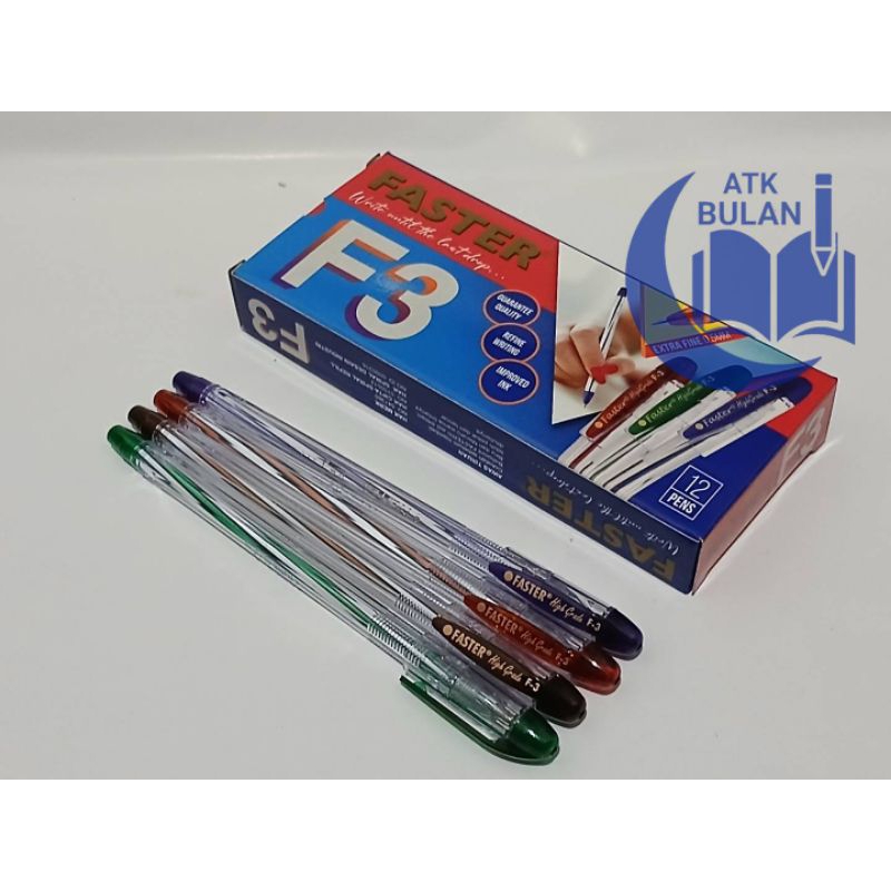 

ballpoint/pulpen/bulpen faster f3 (harga per pcs)