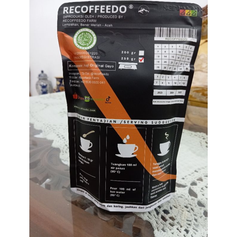 

Biji Kopi Gayo Arabica Specialty Medium to Dark Roasted