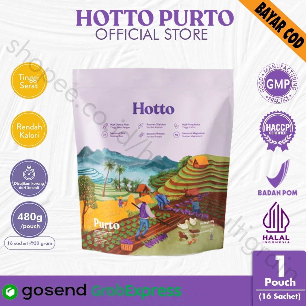

HOTTO PURTO Multigrain With Purple Potato (POUCH / SACHET) - 100% ORIGINAL
