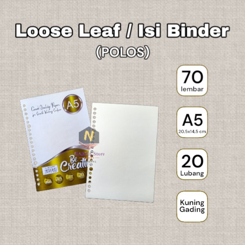 

Loose Leaf Isi Binder Polos Blank Pages