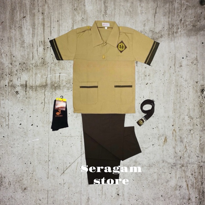 

KODE T56E Setelan Super Lengkap Pramuka Siaga Seragam Sekolah SD LAKI Cowok BAJU PENDEK CELANA PANJANG