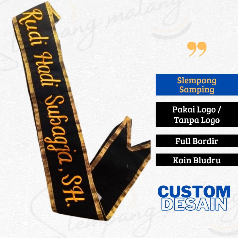 SLEMPANG WISUDA BORDIR / SLEMPANG BORDIR SAMPING