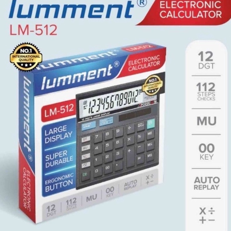 

KODE X92C Kalkulator lumment LM512 12 Digit 112 step cheks