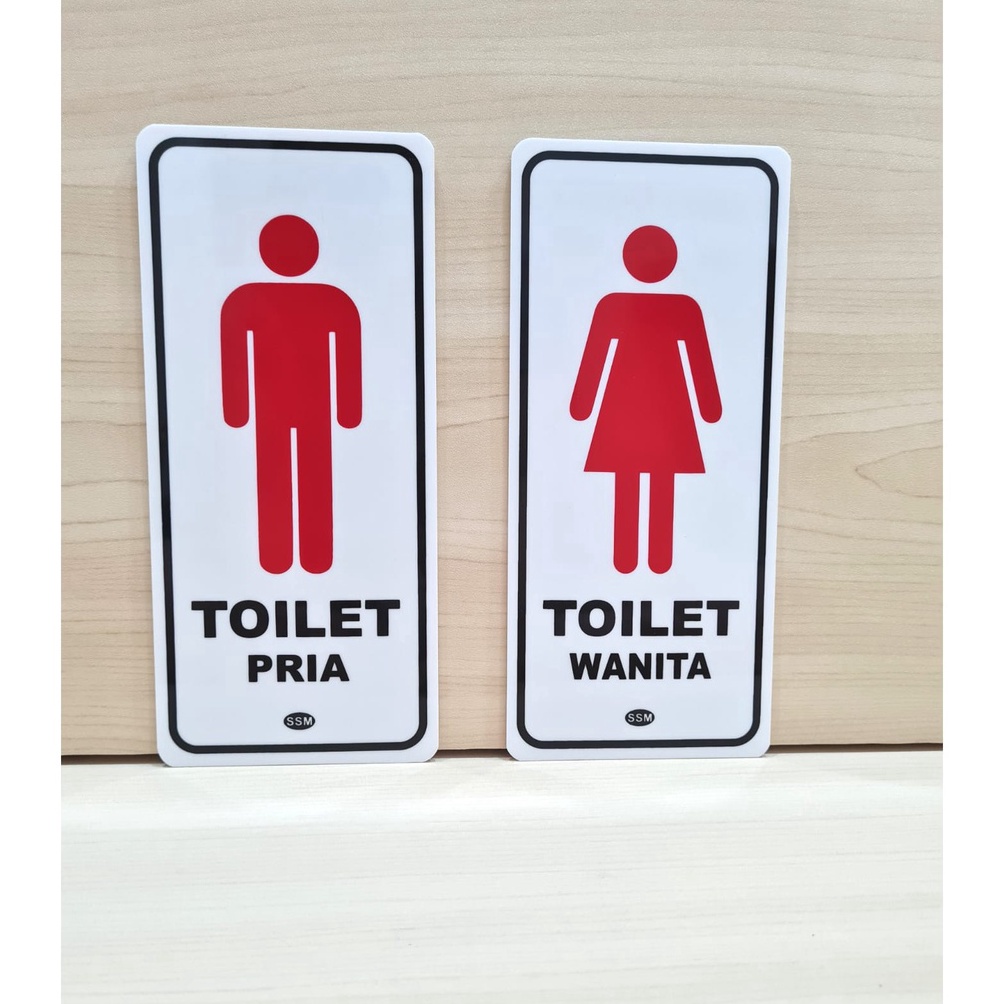 

KODE S89E Sign Label Akrilik MEDIUM TOILET PRIA WANITA 2 PCS