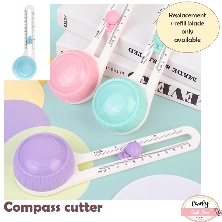 

KODE A96A LovelyCraftStore Round Cutter Circular Cutter compass Cutter cutting knife Cutter Pemotong Lingkaran