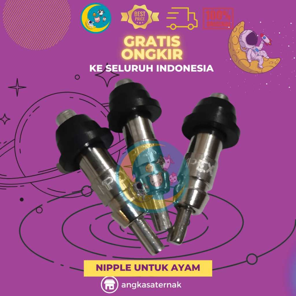 NIPPLE STAINLES NIPLE NEPEL NEPEL STAINLES Nipel Ayam STAINLES Nipel Puyuh Drinker Tempat Minum Ayam
