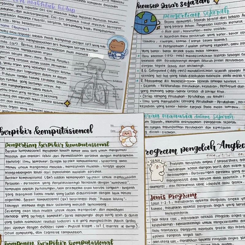 

[BACA DESKRIPSI] Jasa Catatan Aesthetic Tulis tangan // catatan untuk semua materi // catatan bagus dan rapi // catatan di sertai stiker lucu // cocok untuk pelajar