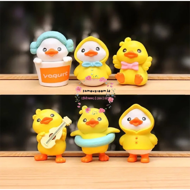 Miniatur Ornamen Bebek - Miniature Ornaments Cartoon Little Yellow Duck - Miniatur Kartun Bebek untu