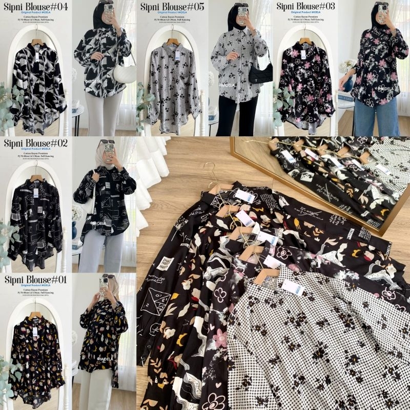 BLOUSE BY MOELA, blouse bahan catton rayon premium