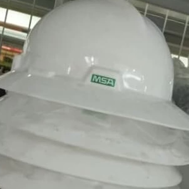 KP8 Helm proyek Full Brim MSA lokal  Safety Helmet Full Brim putih merah kuning biru hijau  fastrack