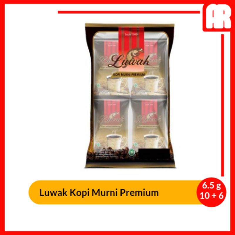 

Luwak Kopi Instan Bubuk Murni Premium 10+6 x 6.5g | AR Ostore