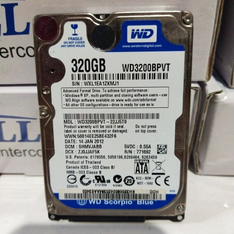 hardisk merk wd 320 gb