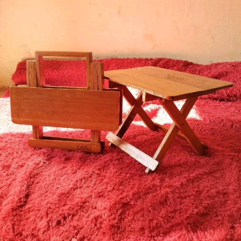 Rehal Rekal Ulin Uk 30 cm / Meja Lipat Kayu Ulin / Besi Ukuran 30cm - Furniture