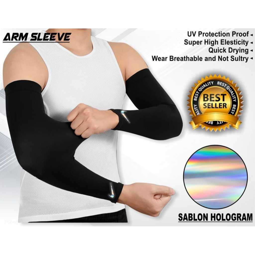 Manset Tangan Arm Sleave Tangan Deker Tangan Olahraga Outdoor Voli Badminton Lari Running Futsal Pel