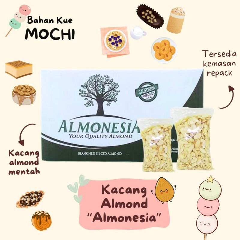 

Almond Slice Almonesia / Kacang Almond Slice Mentah