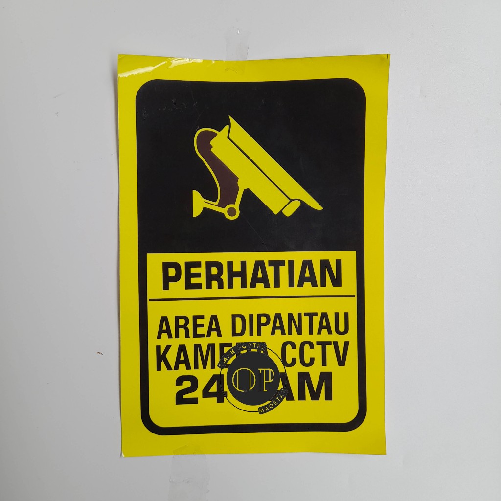 

Stiker Area Dipantau CCTV 24 Jam - Stiker CCTV - Area CCTV