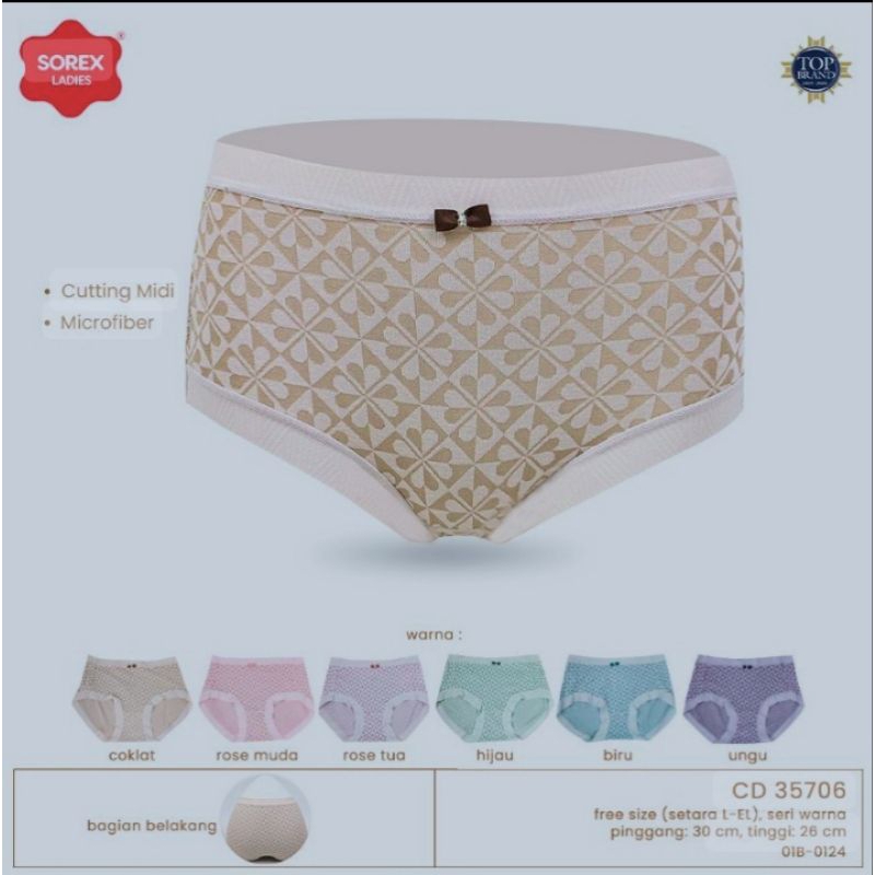 celana dalam wanita sorex/CD cewek/CD motif/CD free size/