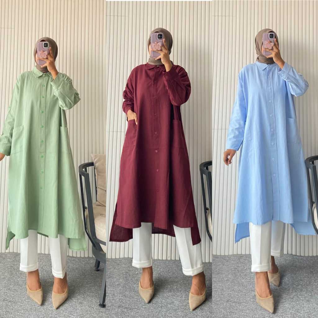 Gamis Katun Linen Premium LD 130 PJ 116
