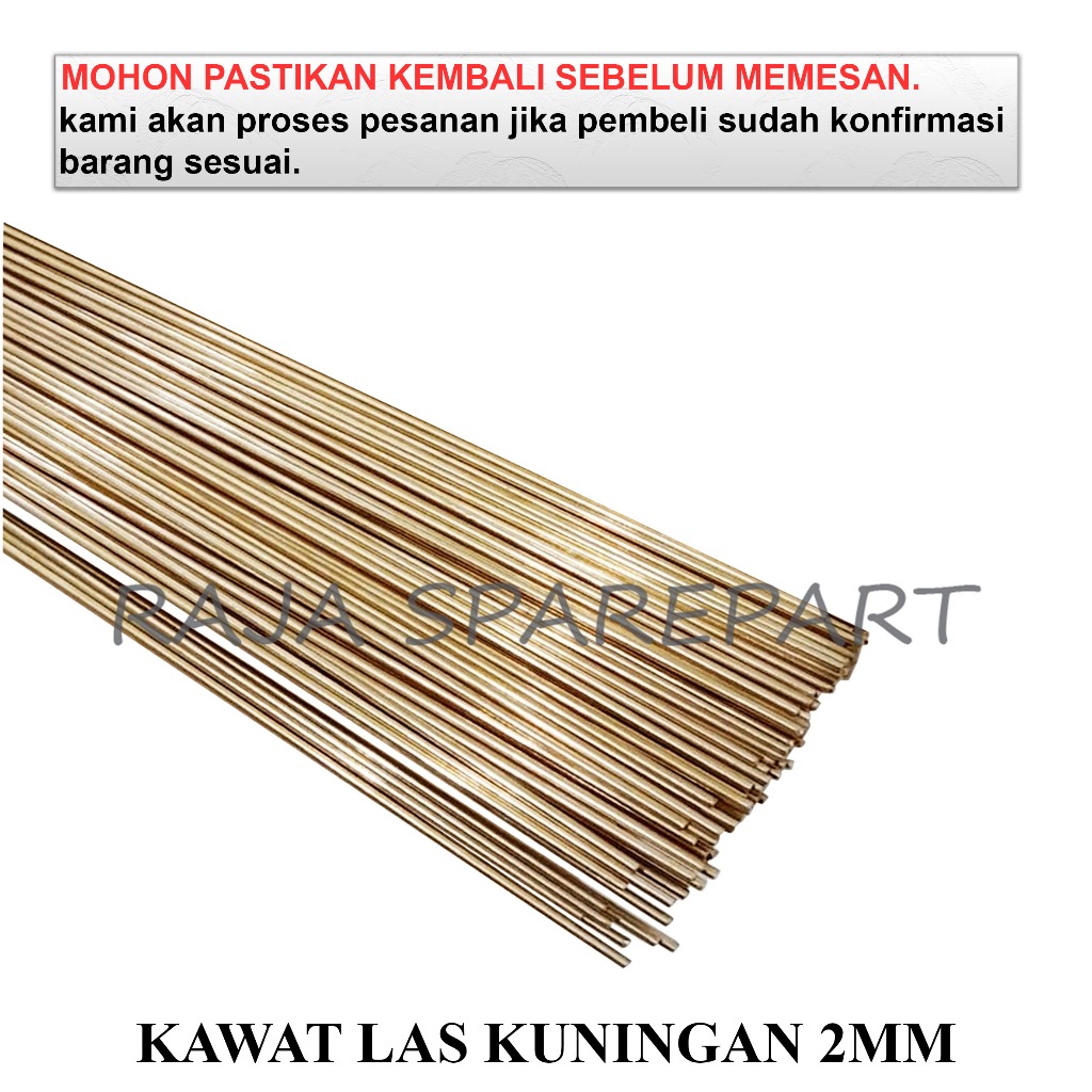 KLK2 KAWAT LAS/KAWAT LAS KUNINGAN 2MM (PANJANG -+ 1METER)