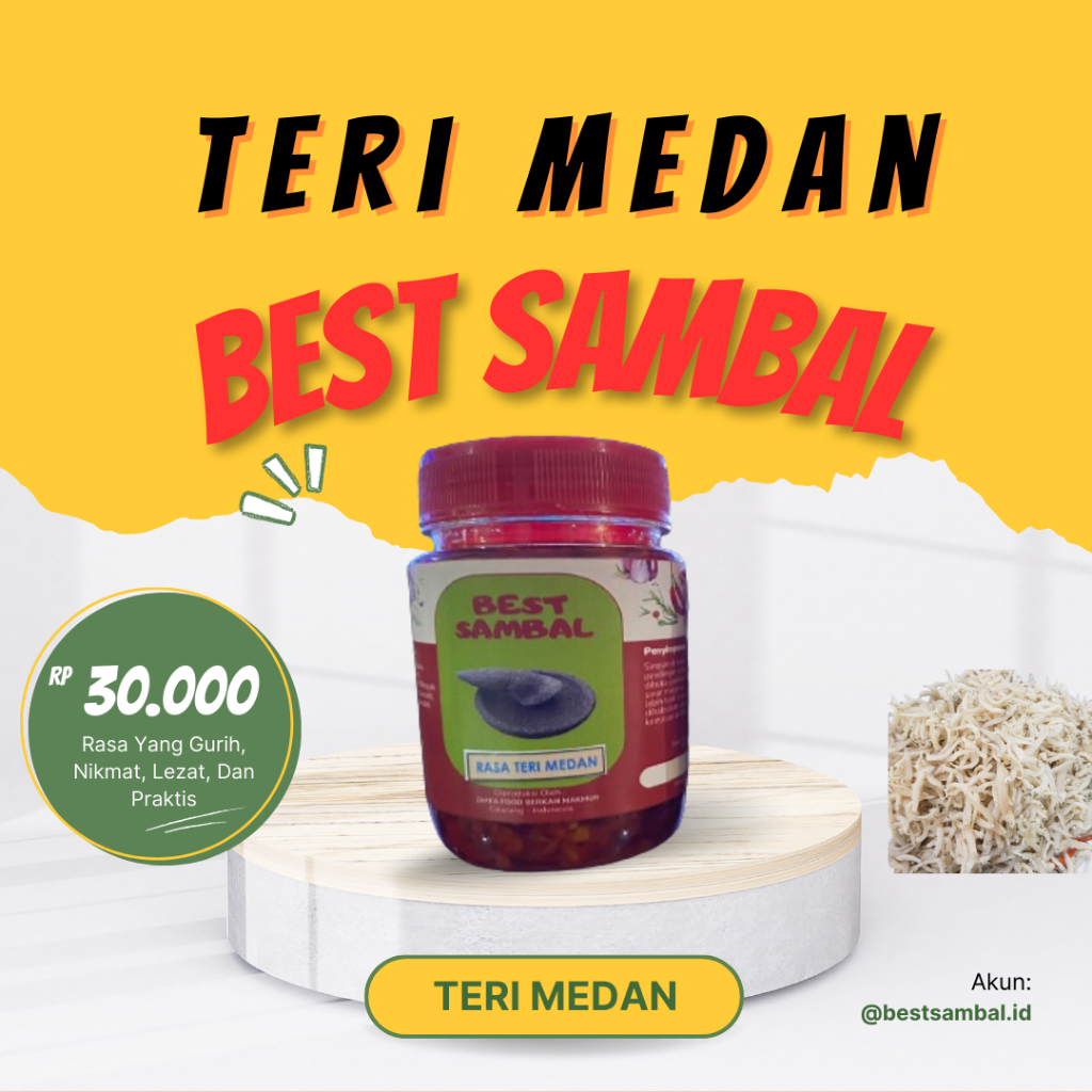 

Sambal Teri Medan by BEST SAMBAL 165gram