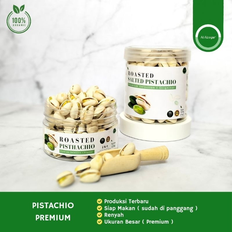 

Kacang Pistachio Premium Al Absyar Grade A Gurih Renyah Cemilan Kacang Sehat Oleh Oleh Haji dan Umroh