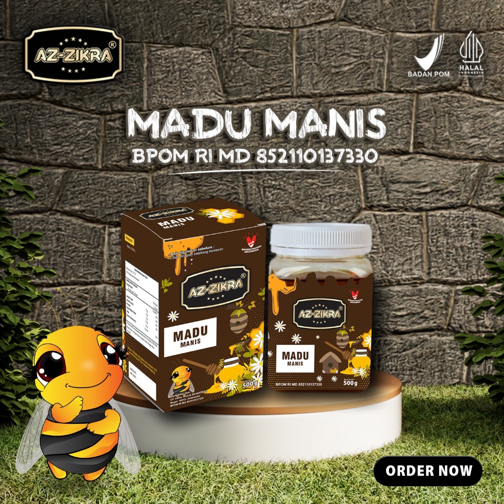 

MADU AZZIKRA 500GR HERBAL MANIS BPOM