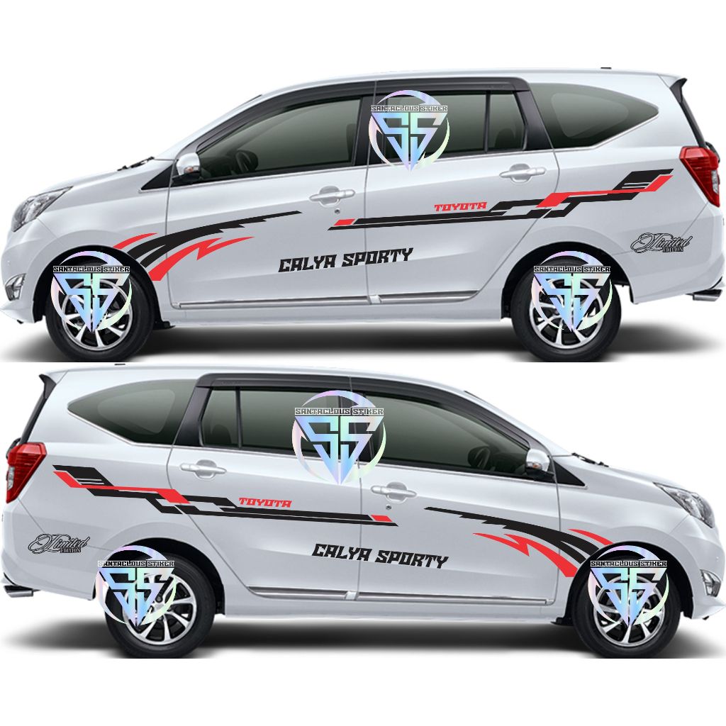 STIKER STICKER CUTTING STIKER MOBIL TOYOTA CALYA CUTTING LIST BODY MOBIL CALYA