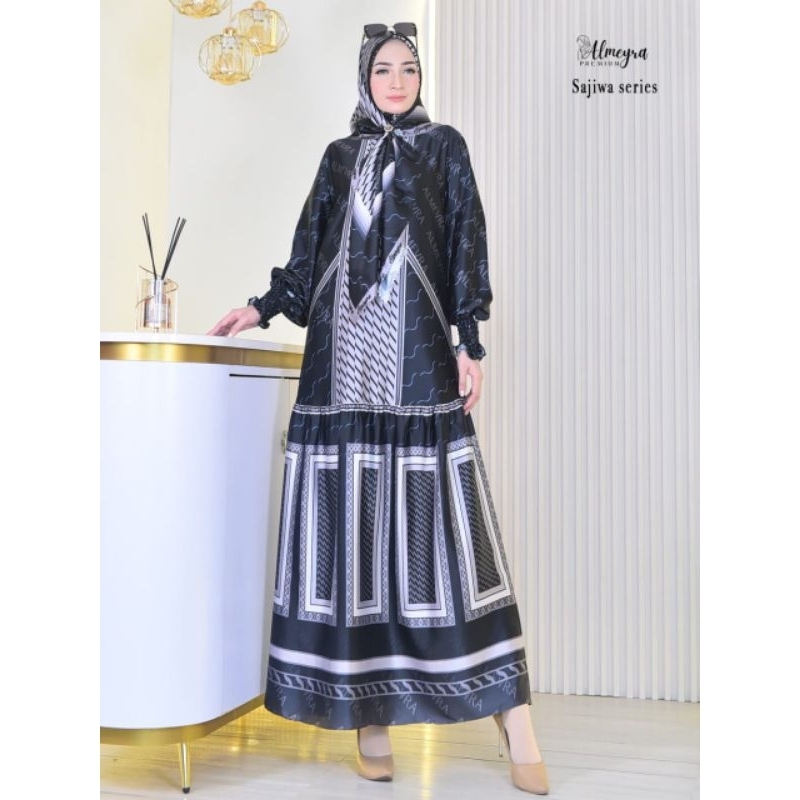 Gamis Sajiwa Set Original By Almeyra Premium / Gamis Mewah / Gamis Set Premium / Gamis Cantik